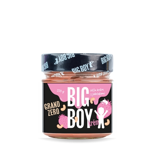 BIG BOY® Grand zero jahoda - Kešu krém s jahodami 220g