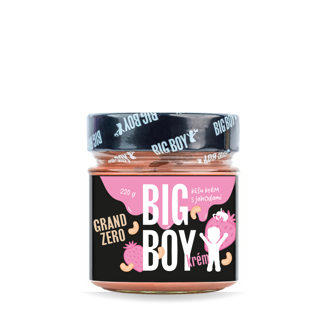 BIG BOY® Grand zero jahoda - Kešu krém s jahodami 220g