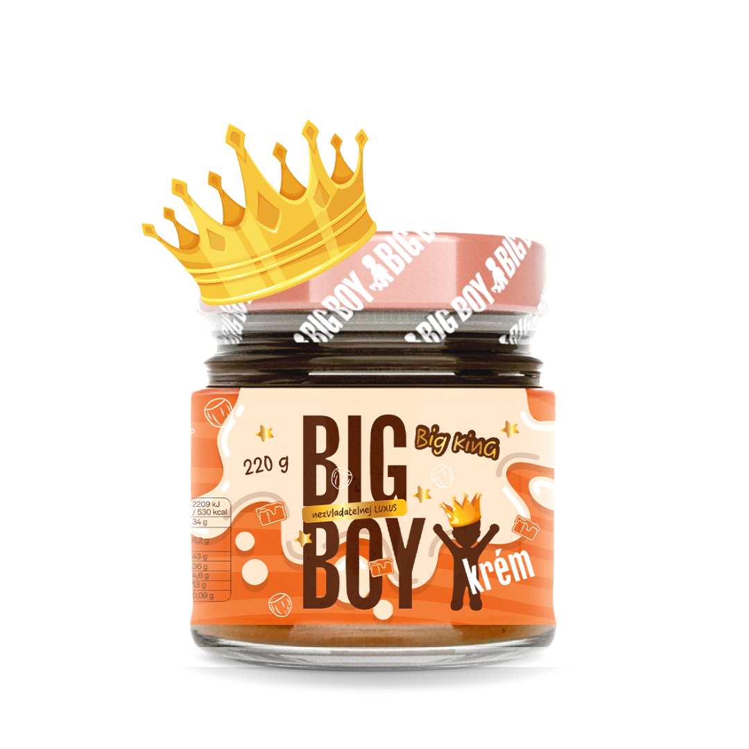 BIG BOY® Big King - Krém s lieskovými orechmi s mliekom a karamelom 220g