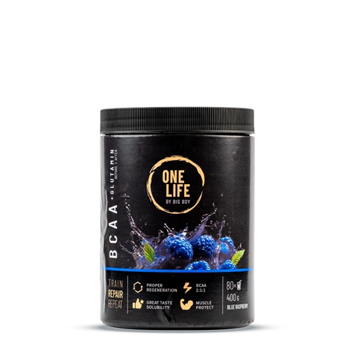 ONE LIFE BCAA modrá malina 400g