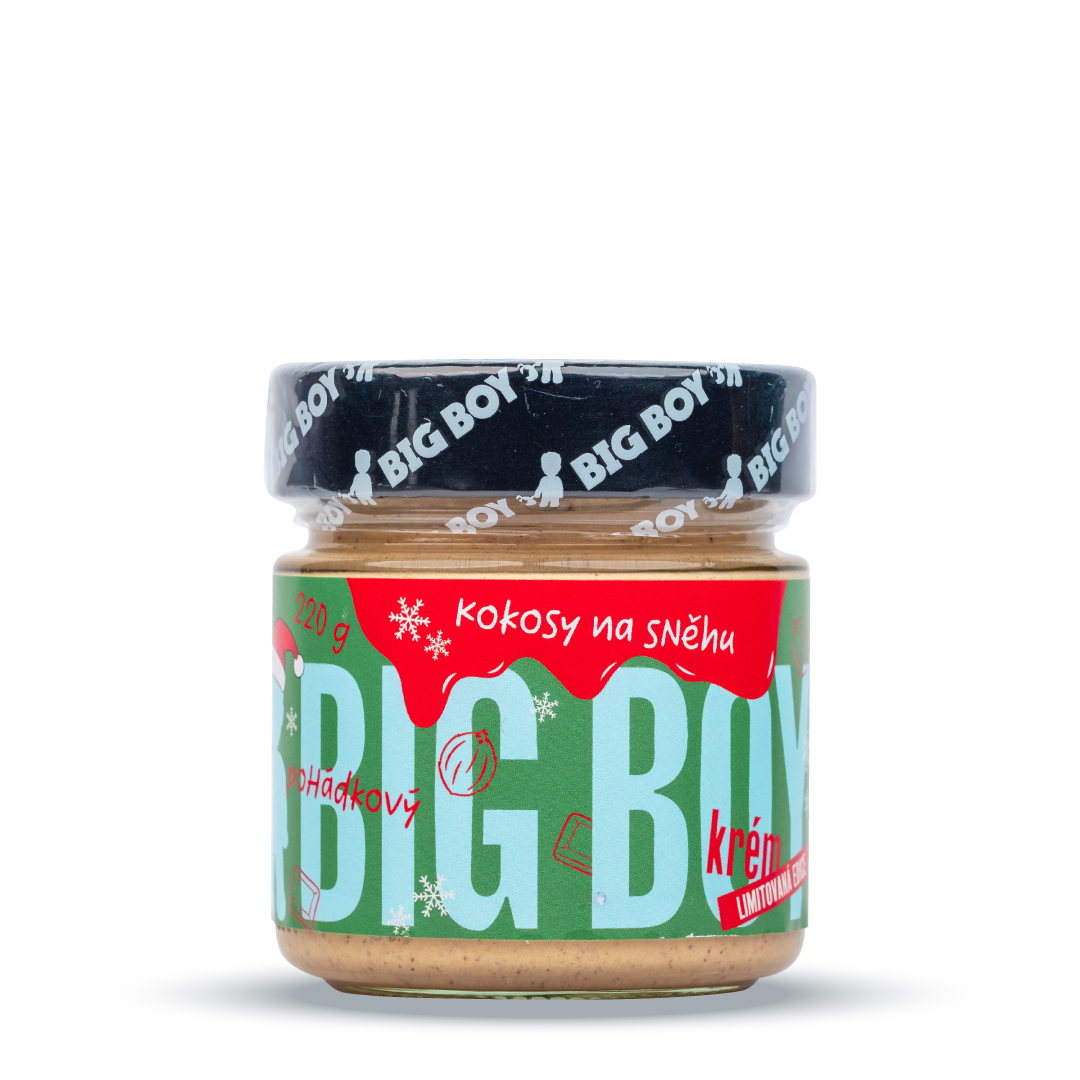 BIG BOY® Kokosy na snehu - Lieskový krém s kokosom a bielou čokoládou 220g