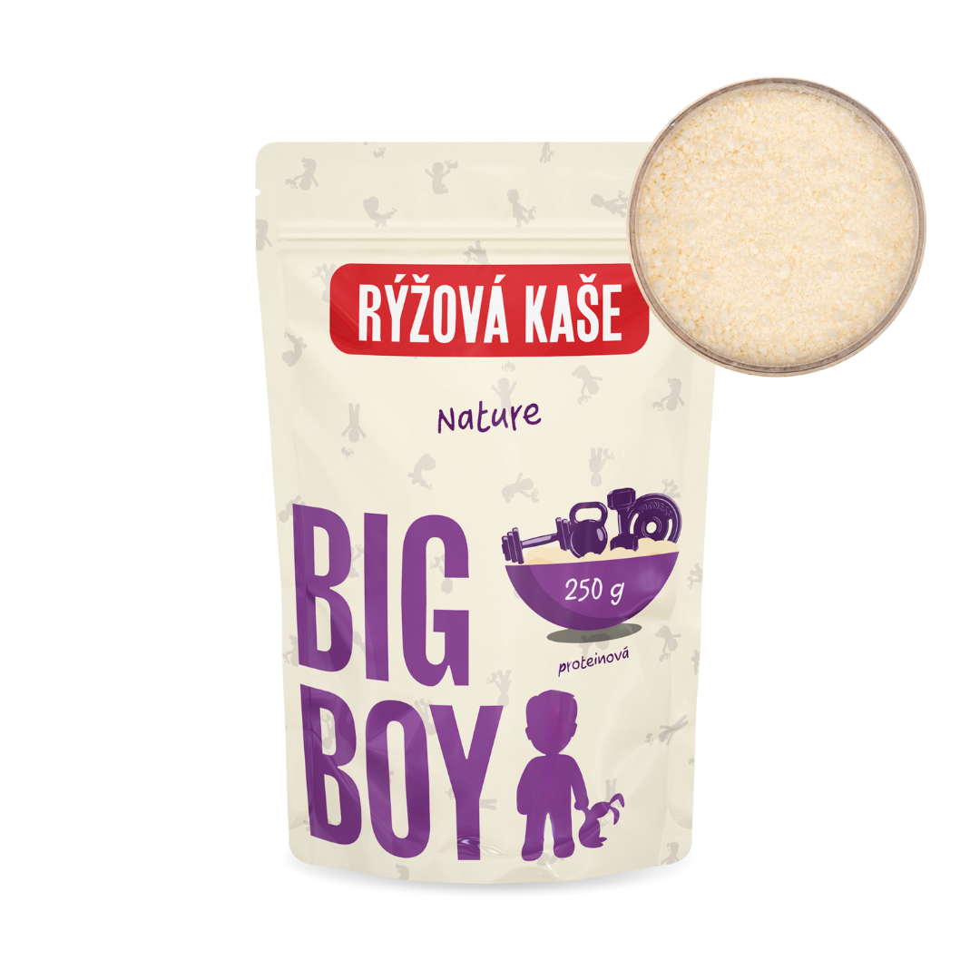 BIG BOY® Ryžová proteínová kaša Nature 250g Eko varianta