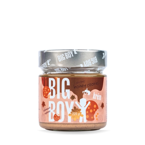 BIG BOY® Honey Cookies - Krém z arašidov, vlašských orechov a lieskových orechov s medom 220g