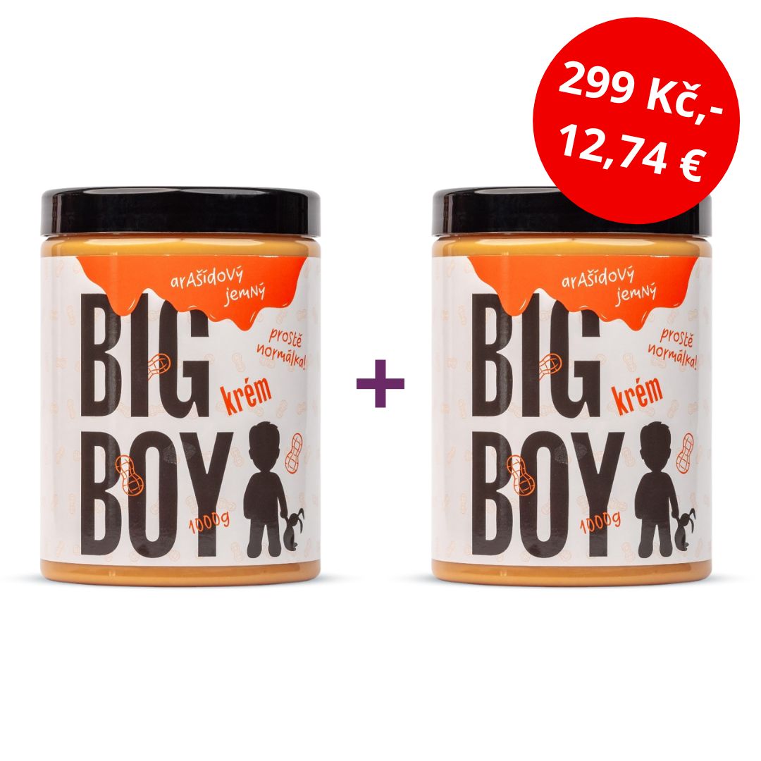 BIG BOY® Arašídový krém 1000g + BIG BOY® Arašídový krém 1000g