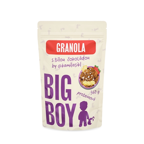 BIG BOY® Proteínová granola s bielou čokoládou by @kamilasikl 360g